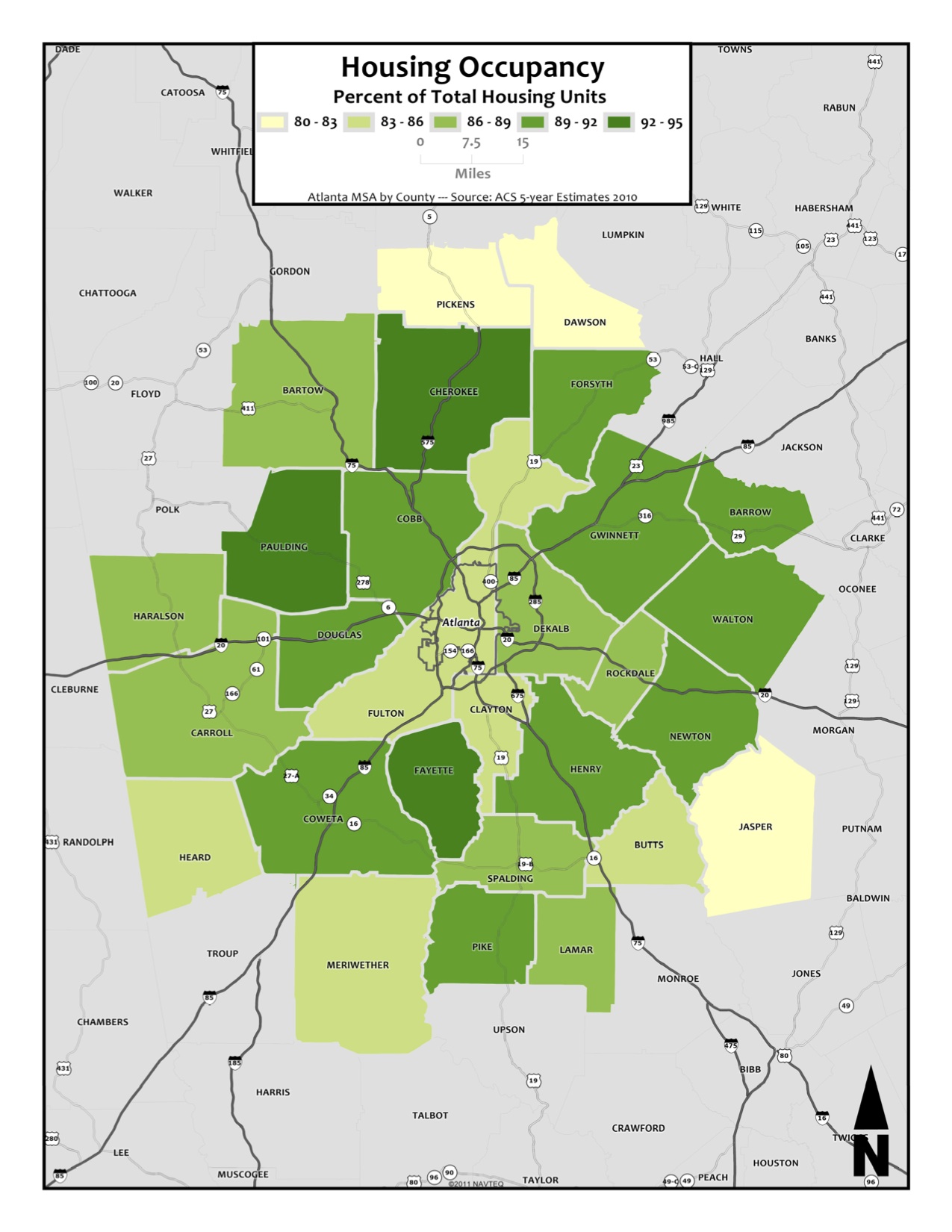 Housing Occupancy Rate – metro counties