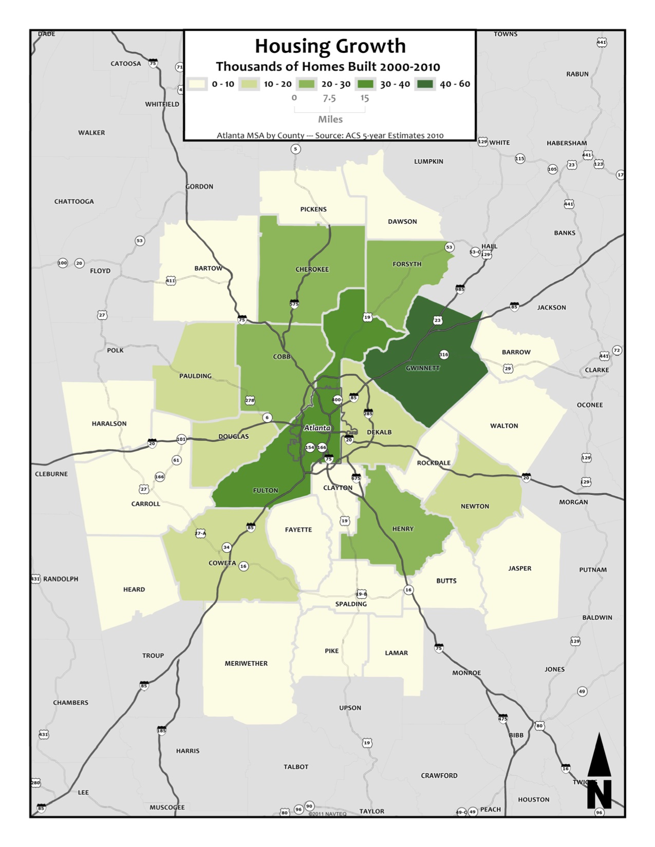 Housing Unit Count, 2000-2010 – metro counties