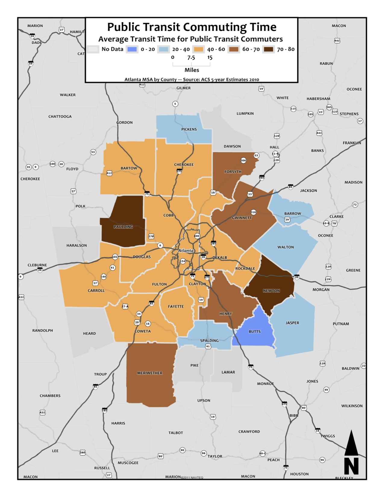 Public Transit – metro counties