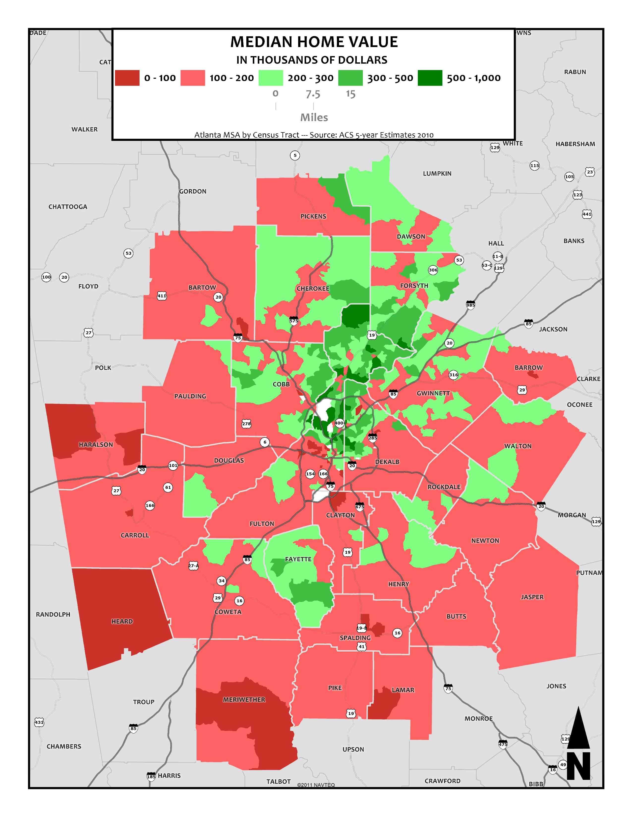 Median Home Value – metro tracts