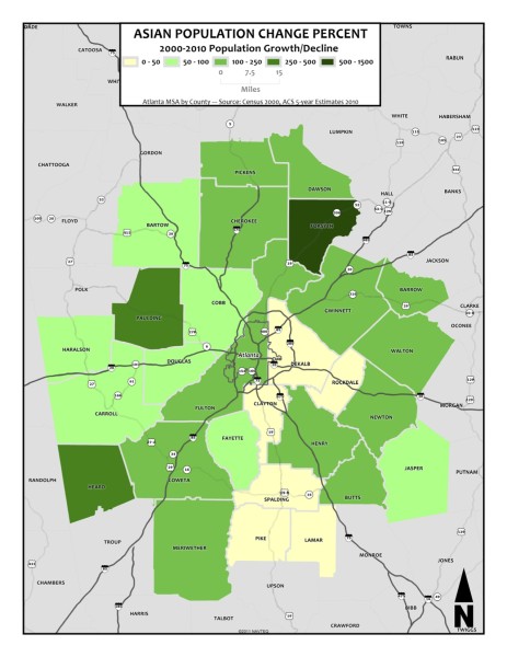 00-10 Asian Population Change Percent