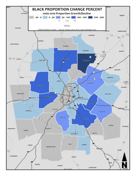 00-10 Black Population Proportion Change Percent