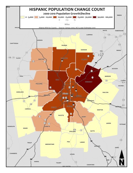 00-10 Hispanic Population Change Count