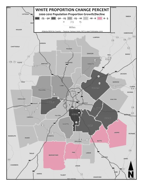 00-10 White Population Proportion Change Percent