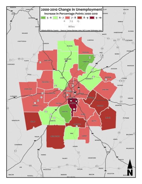 2000-2010 Change in Unemployment