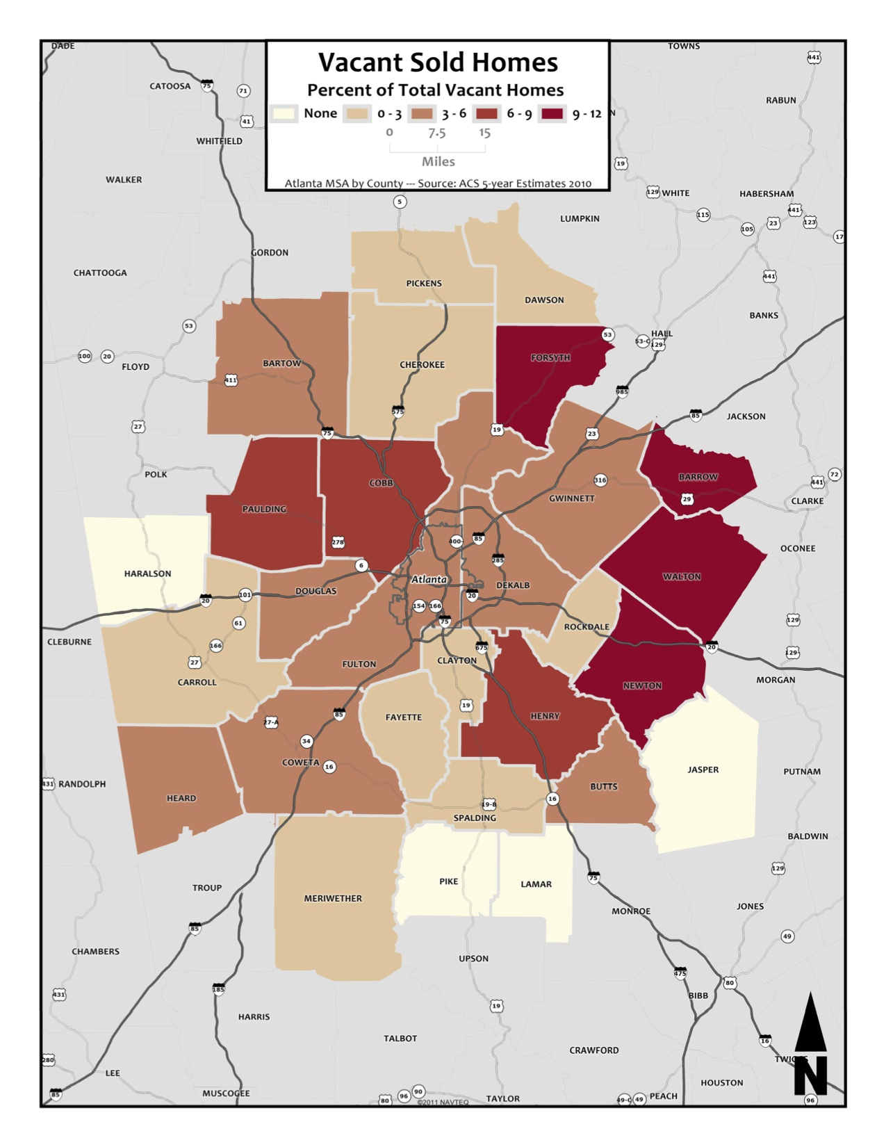 Vacant Sold Homes – metro counties