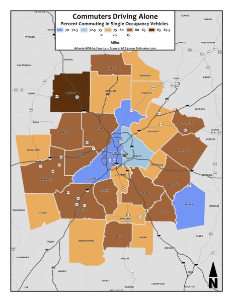 Commuters Driving Alone