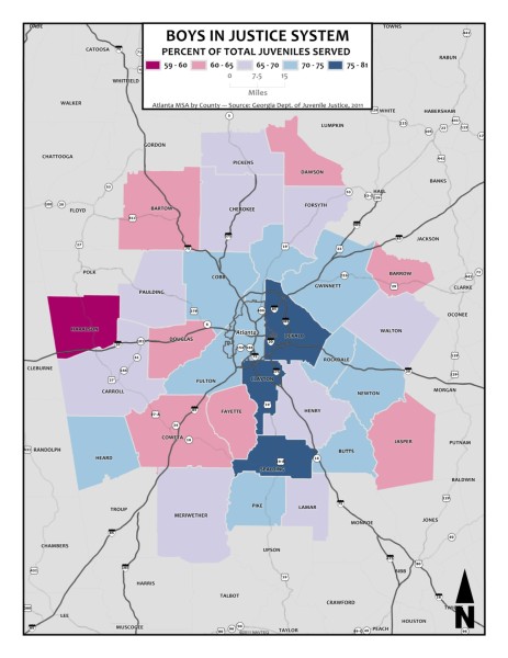 Male Percent of Juveniles Served