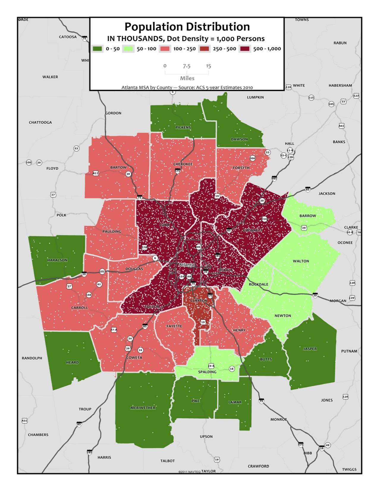 Population Distribution – metro counties