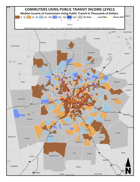 Public Transit Median Income with Transit