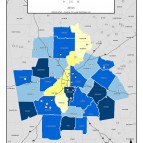 Non-Employer Prevalence, 2011 – metro counties