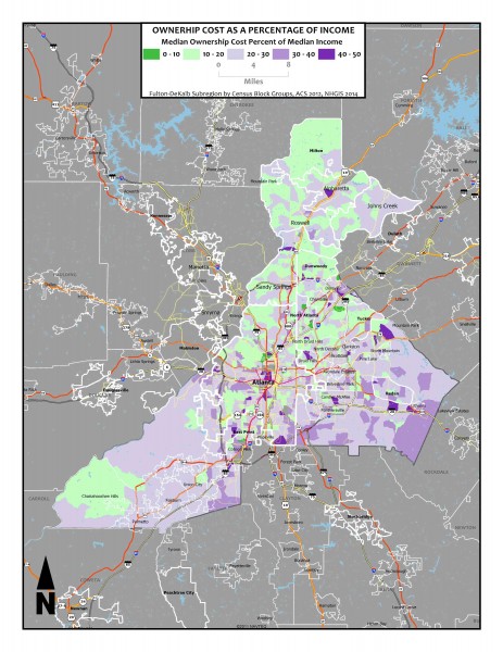 Ownership Costs as a Percentage of Income - Fulton-DeKalb block groups1